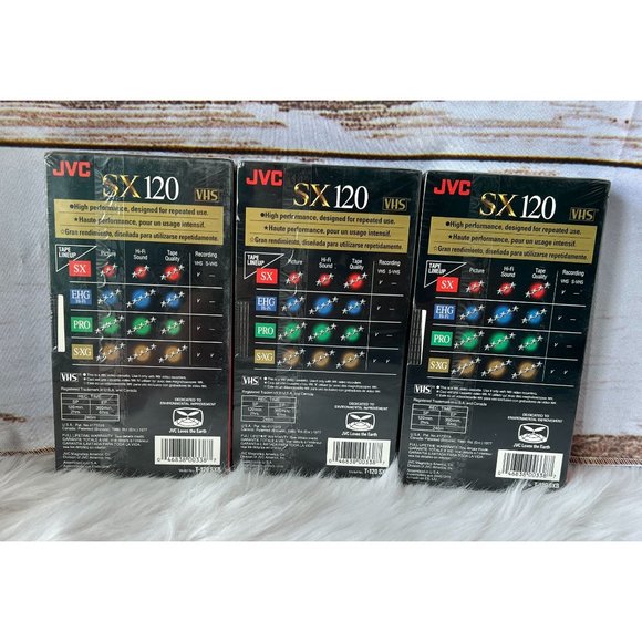 JVC T-120 SX High Performance 6 Hr Blank VHS Tapes New Sealed - Picture 3 of 4